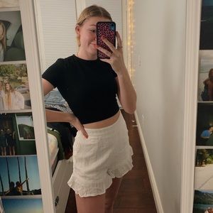 Princess Polly White Linen Shorts